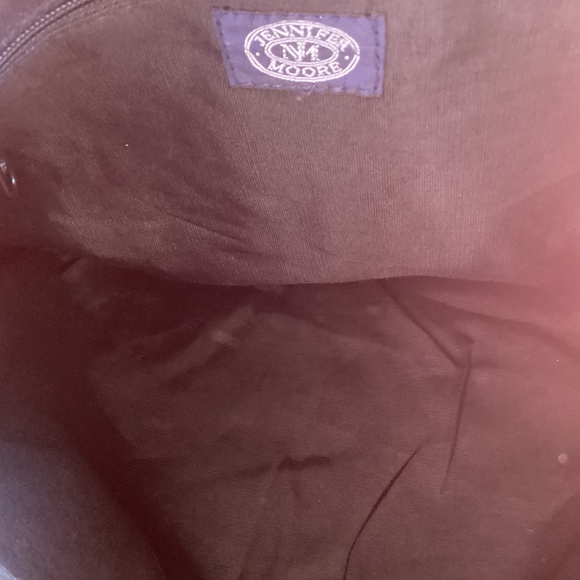 Jennifer Moore Red Soft Leather Drawstring Gather Slouch Crossbody Handbag - Picture 9 of 11